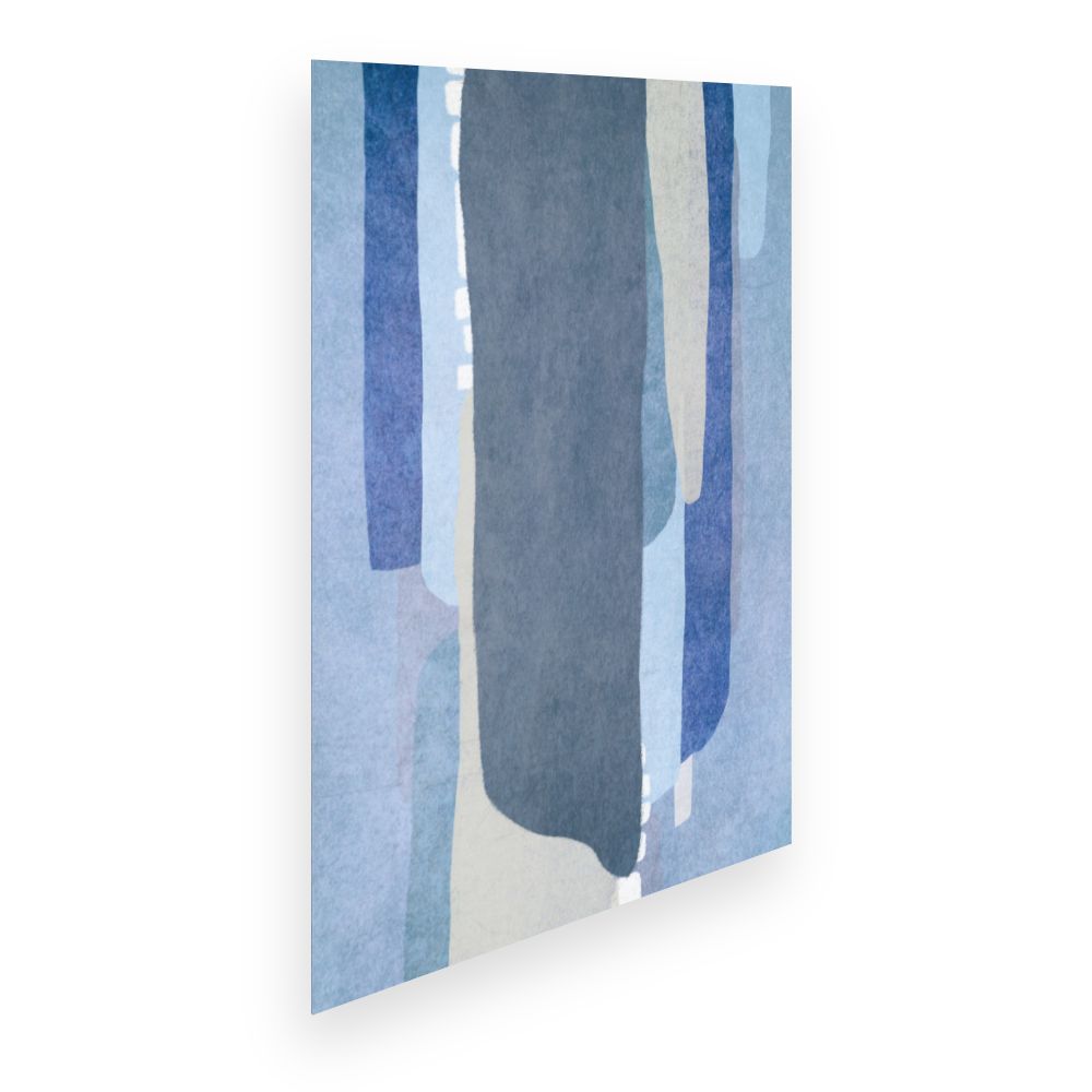 Affiche Bleus fluides élégants