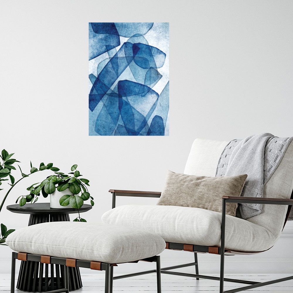 Affiche Formes éthérées bleues