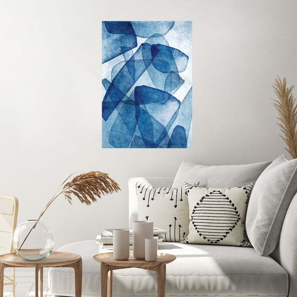 Affiche Formes éthérées bleues