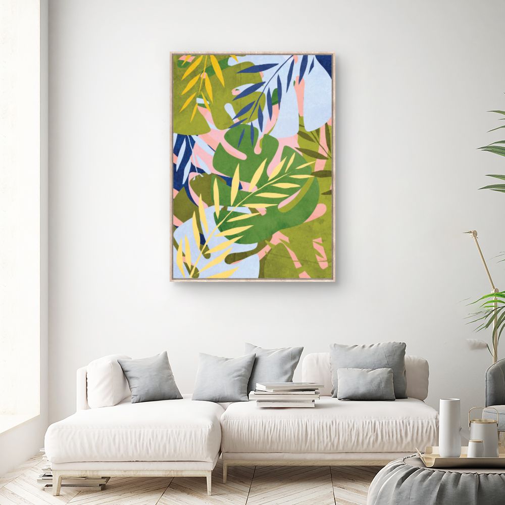 Tableau Feuillage tropical vibrant