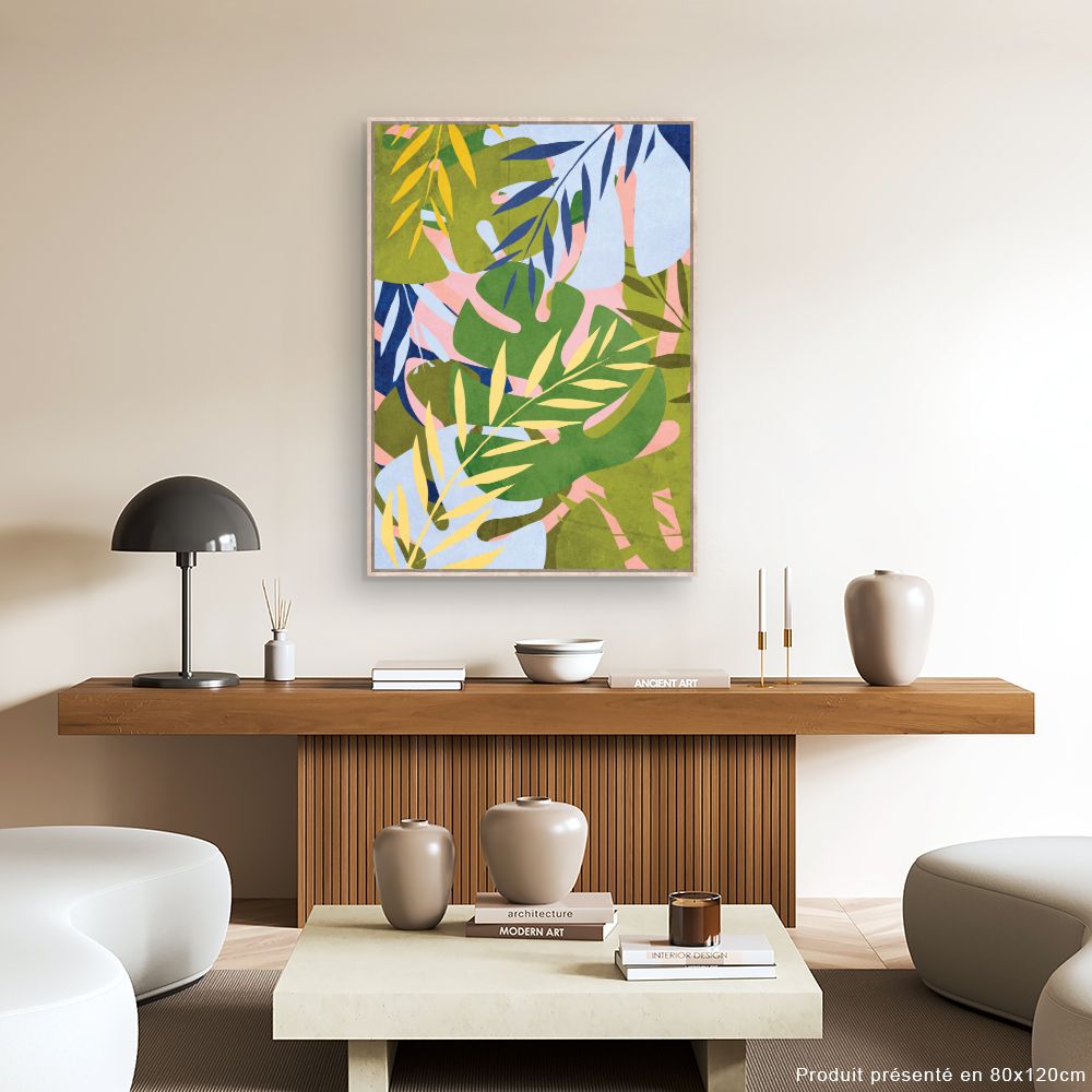 Tableau Feuillage tropical vibrant