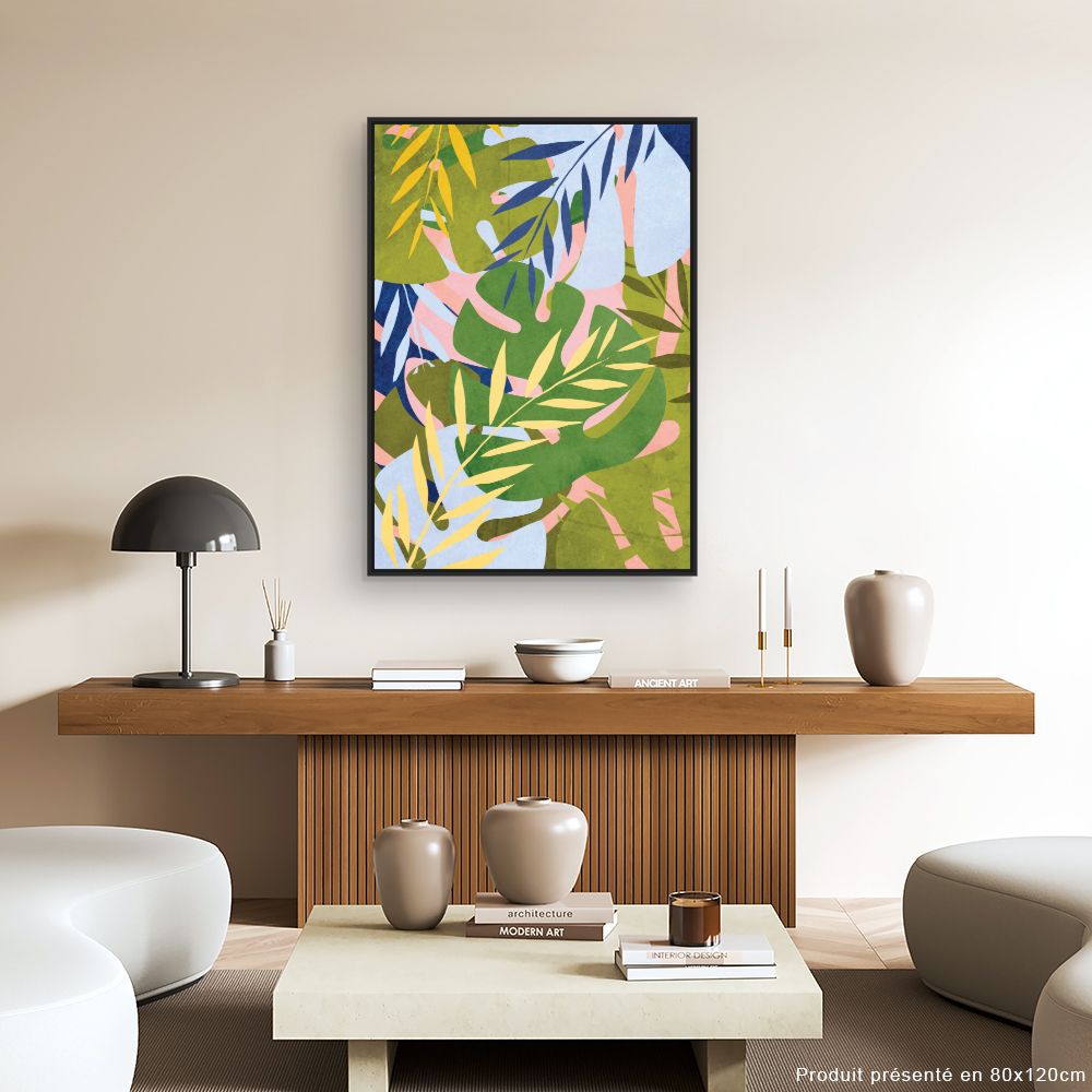 Tableau Feuillage tropical vibrant