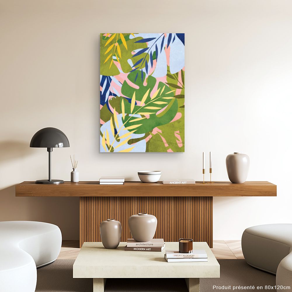 Tableau Feuillage tropical vibrant