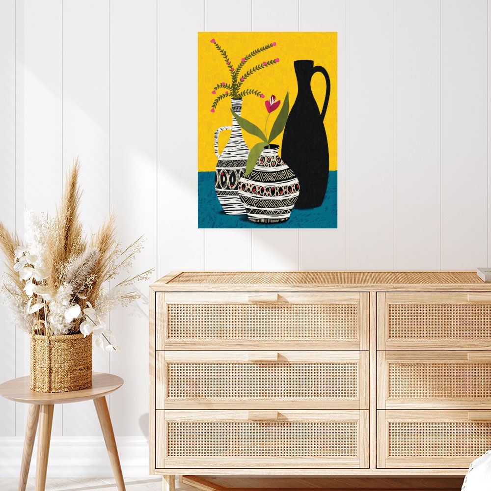 Affiche Vases colorés