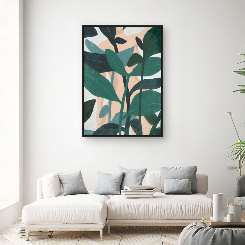 Tableau Feuillage abstrait luxuriant