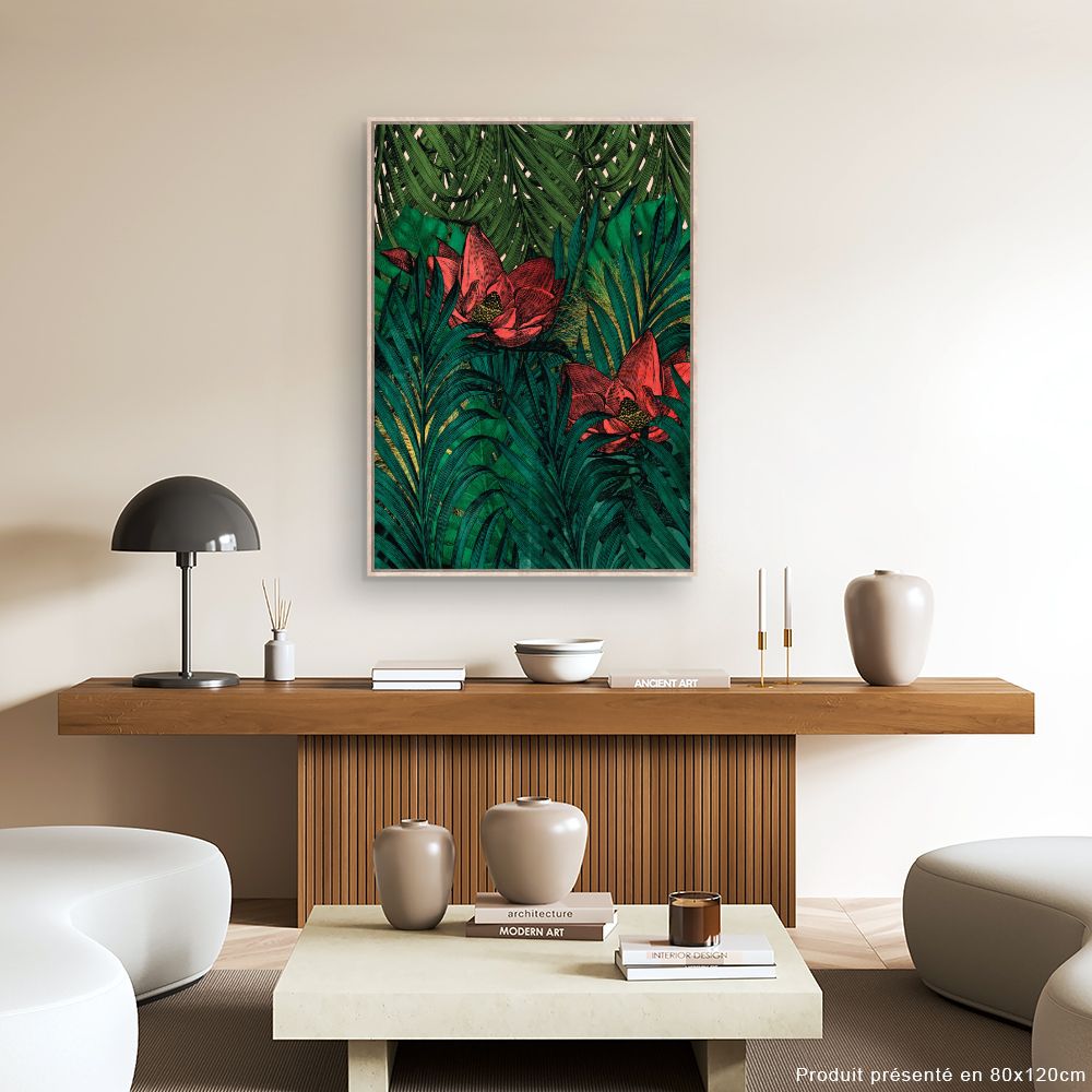 Tableau Fleurs exotiques luxuriantes