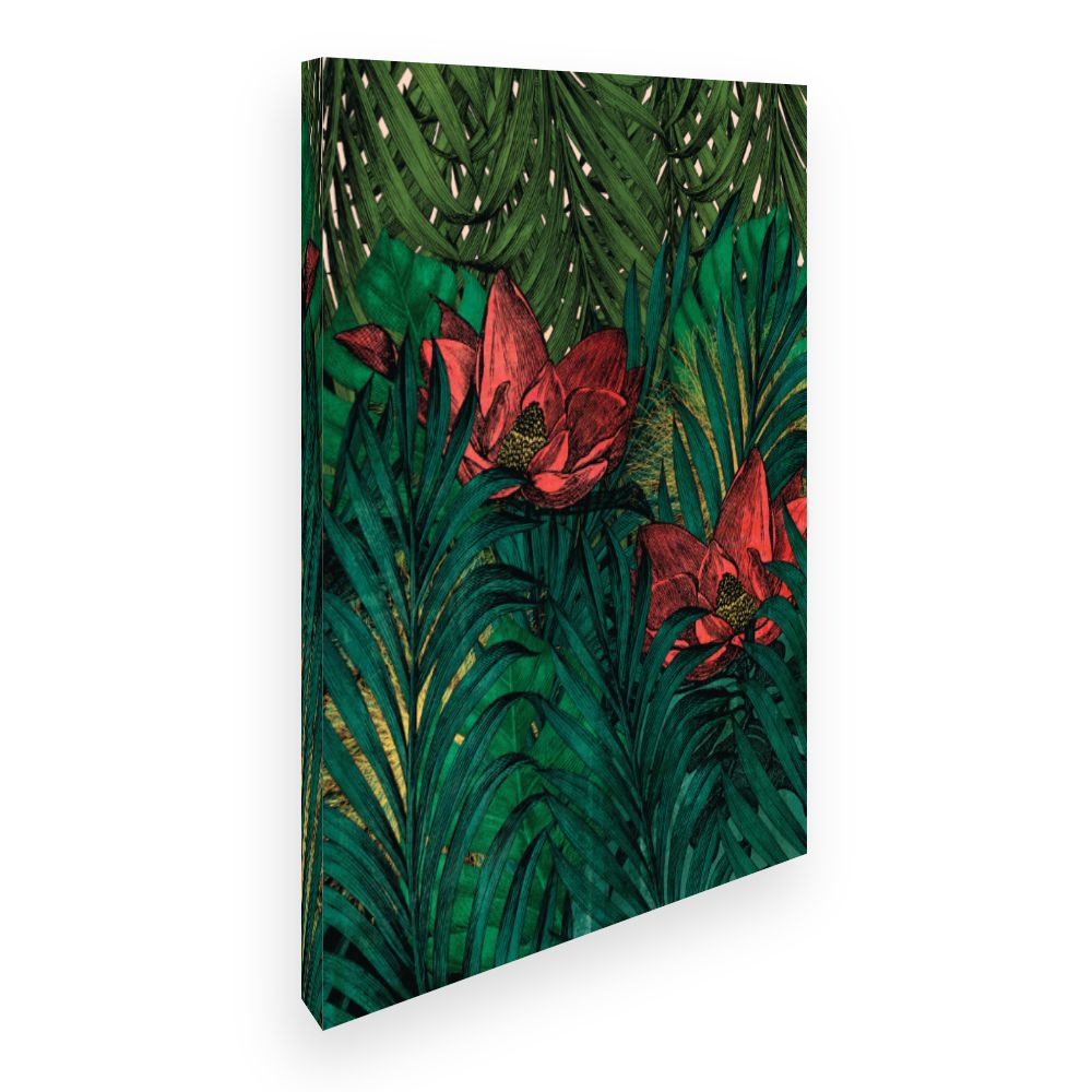 Toile Fleurs exotiques luxuriantes