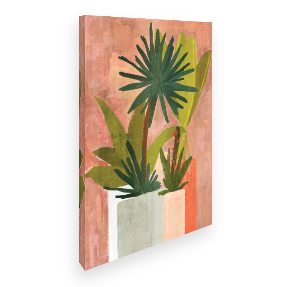 Toile Plantes exotiques stylisées