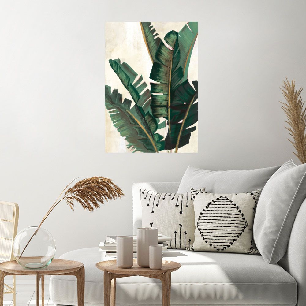 Affiche Feuilles tropicales luxuriantes