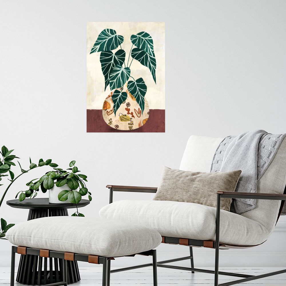 Affiche Feuilles exotiques élégantes