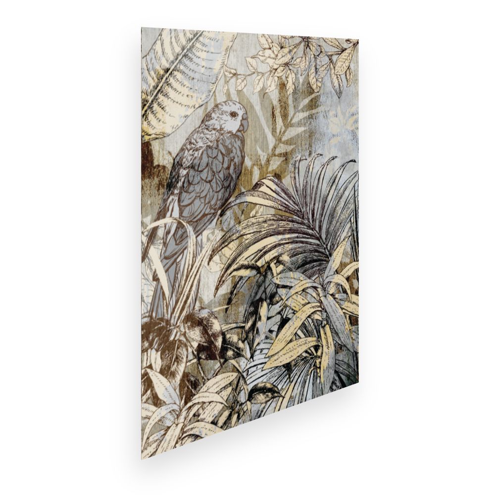 Affiche Perroquet tropical stylisé