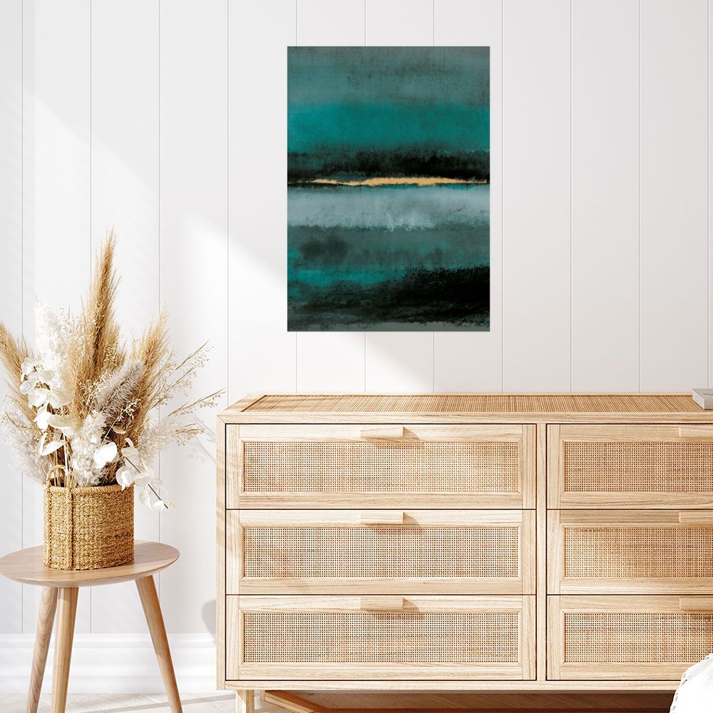 Affiche Horizon doré abstrait