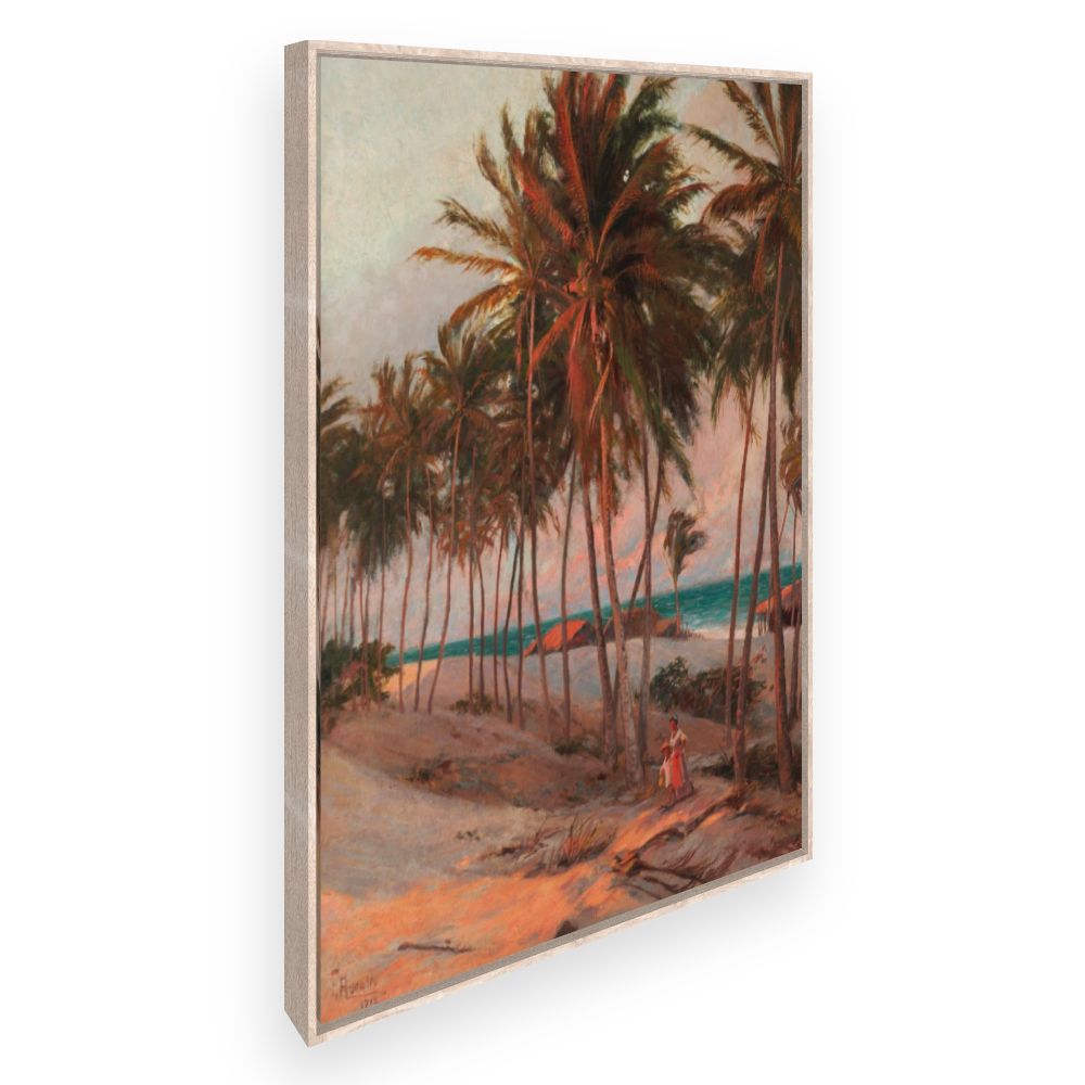 Toile Palmiers tropicaux idylliques