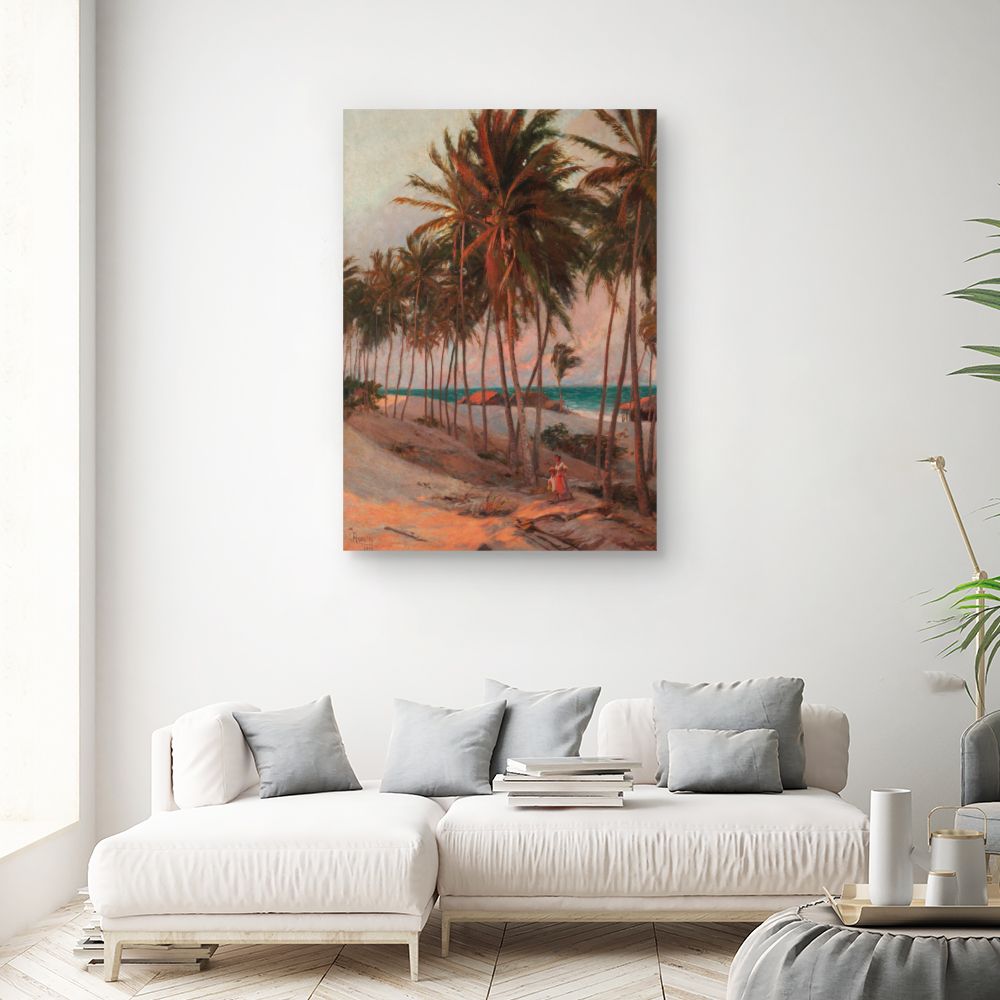 Tableau Palmiers tropicaux idylliques