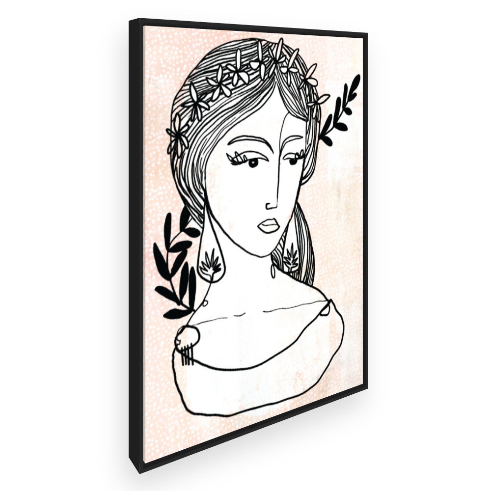 Toile Portrait floral élégant