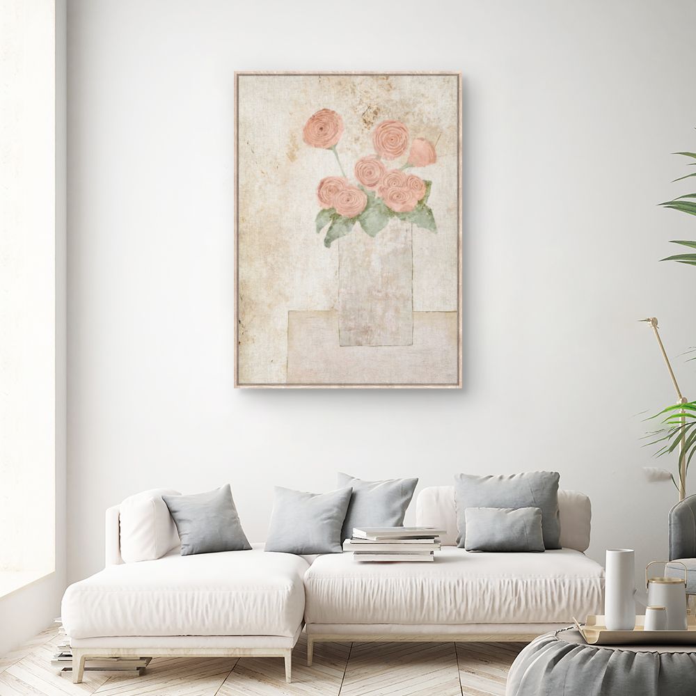 Tableau Fleurs vintage peintes