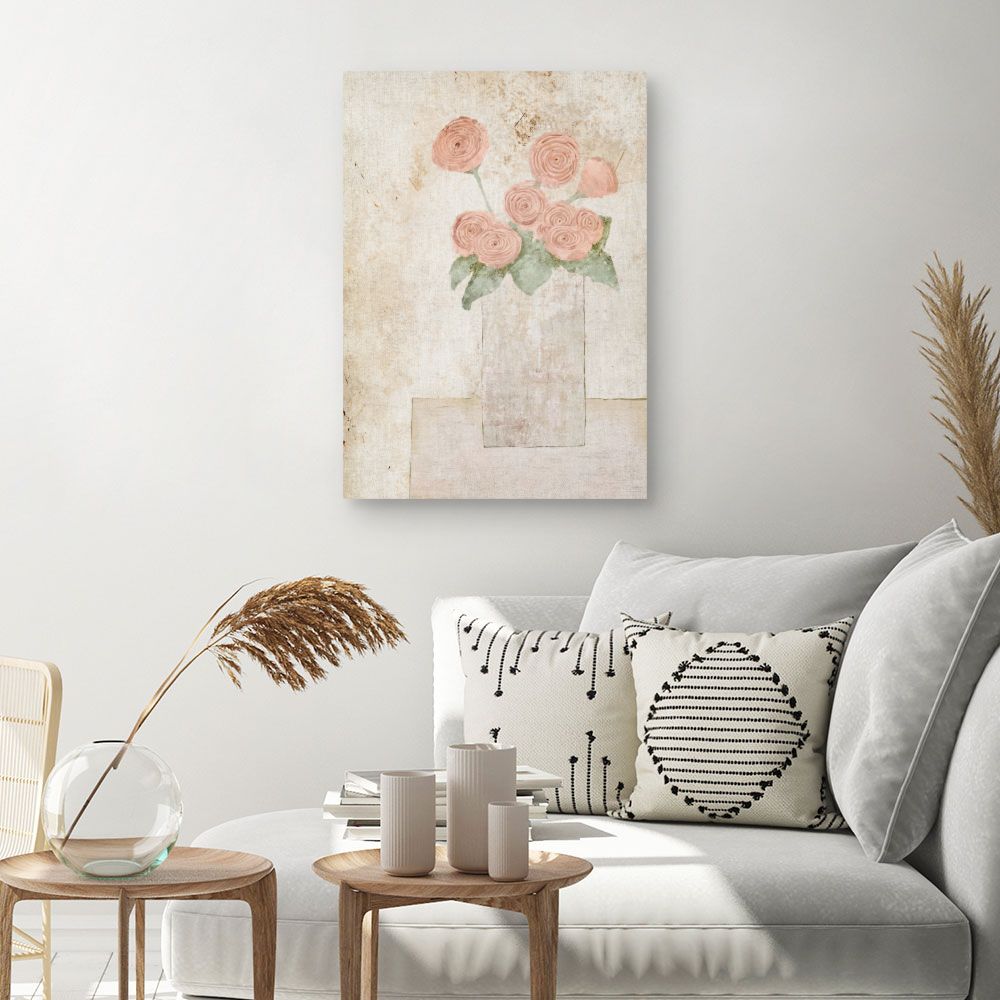 Tableau Fleurs vintage peintes