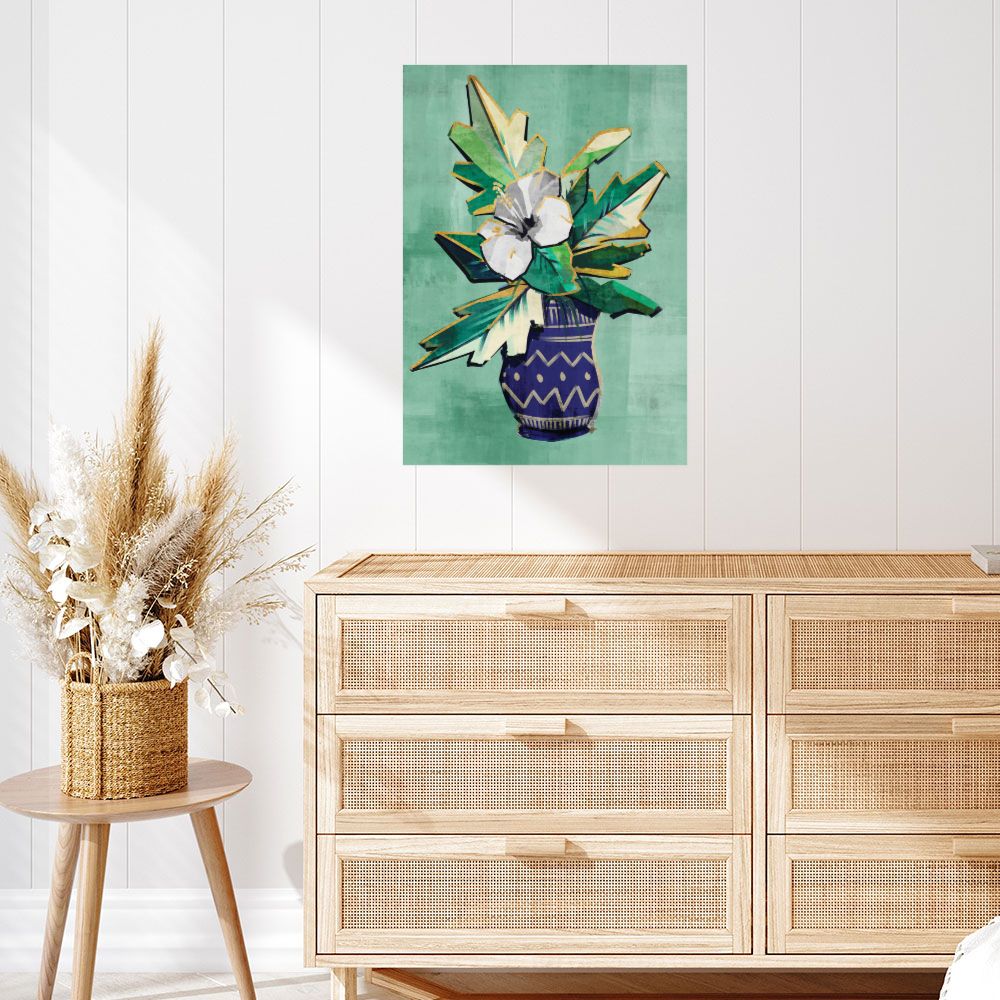Affiche Vase fleuri vif