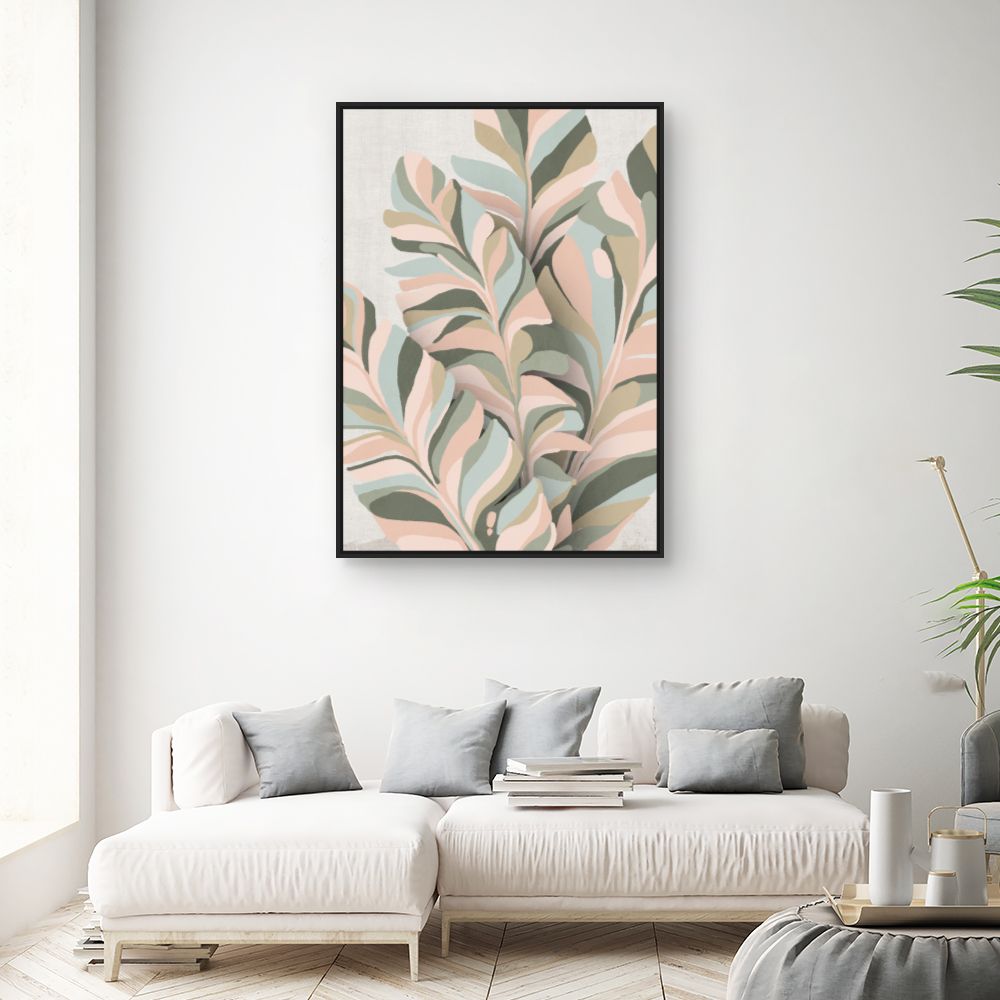 Tableau Feuillage pastel élégant