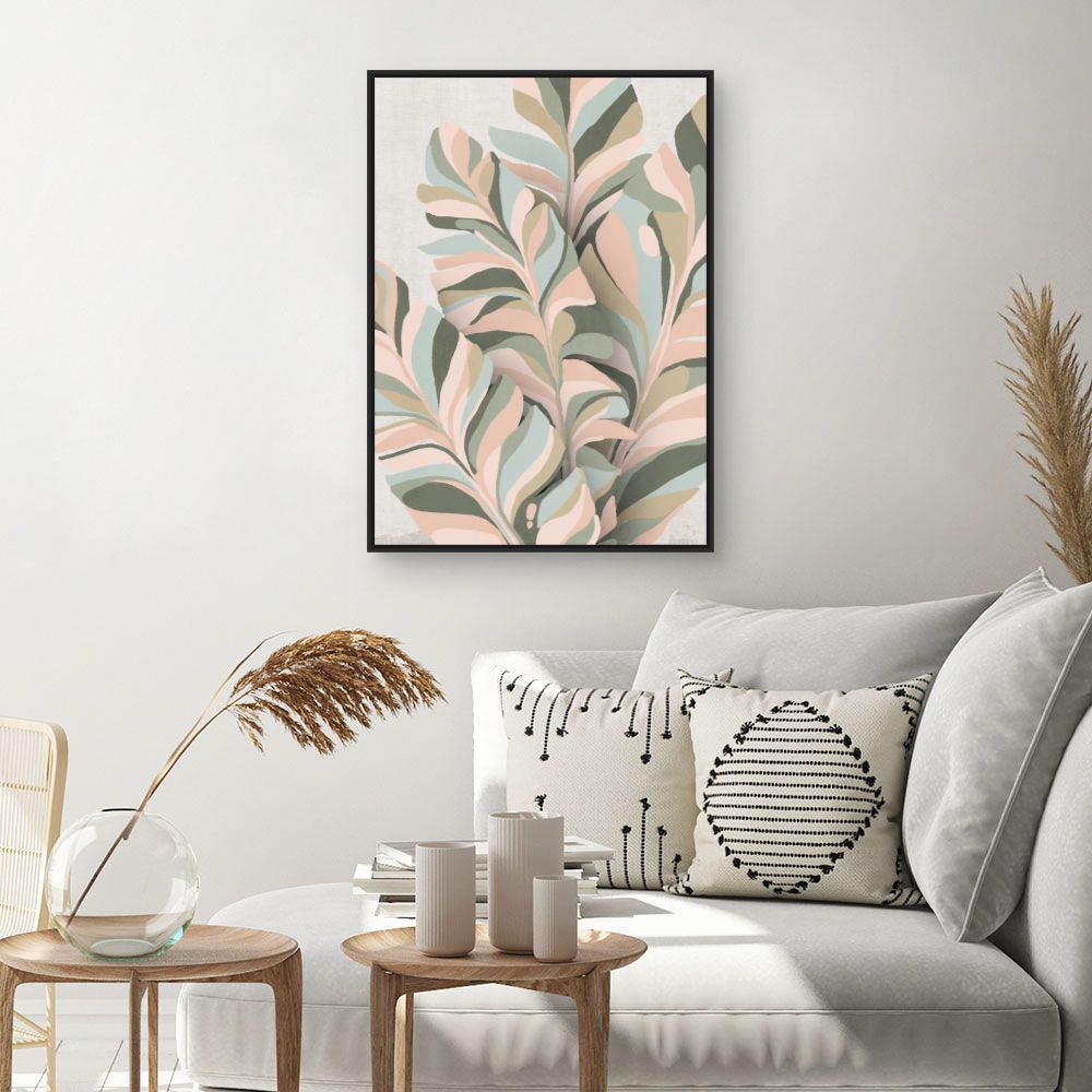 Tableau Feuillage pastel élégant