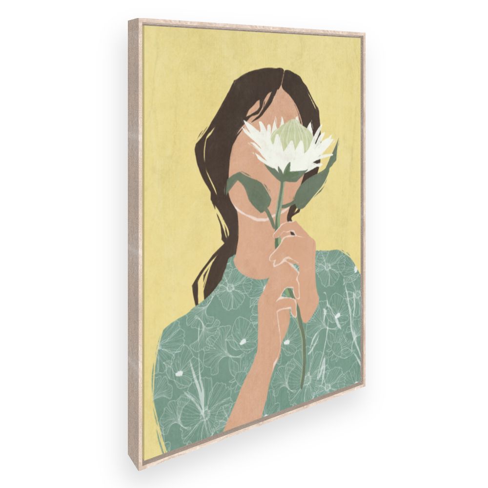 Toile Femme fleur mystère