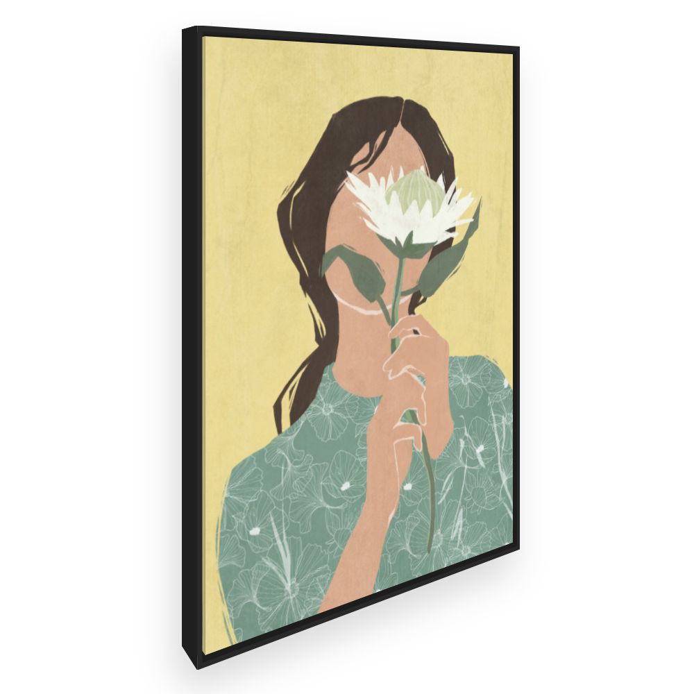 Toile Femme fleur mystère