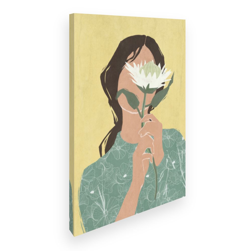 Toile Femme fleur mystère