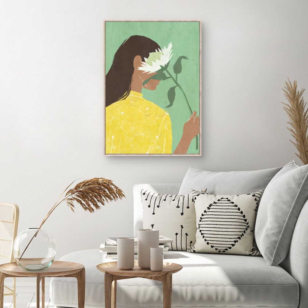 Tableau Femme au tournesol