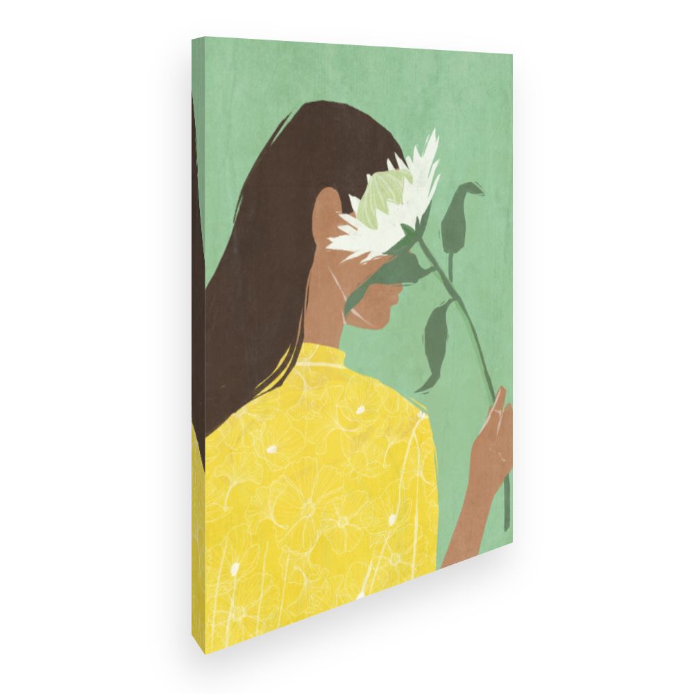 Toile Femme au tournesol