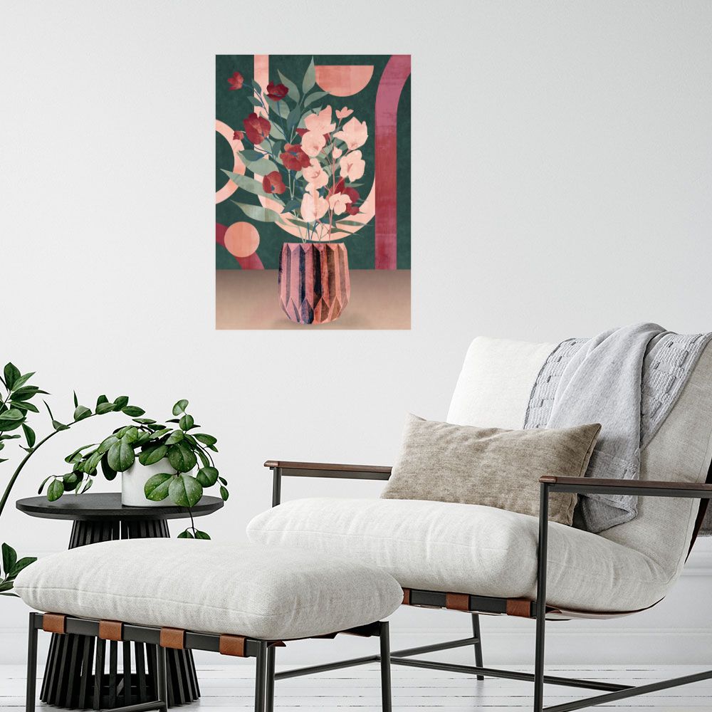 Affiche Bouquet géométrique