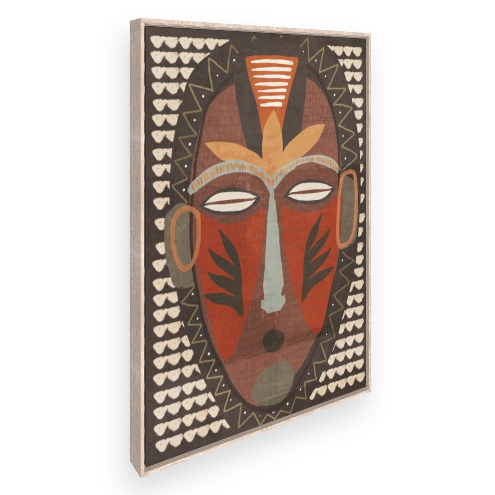 Toile Masque tribal vibrant