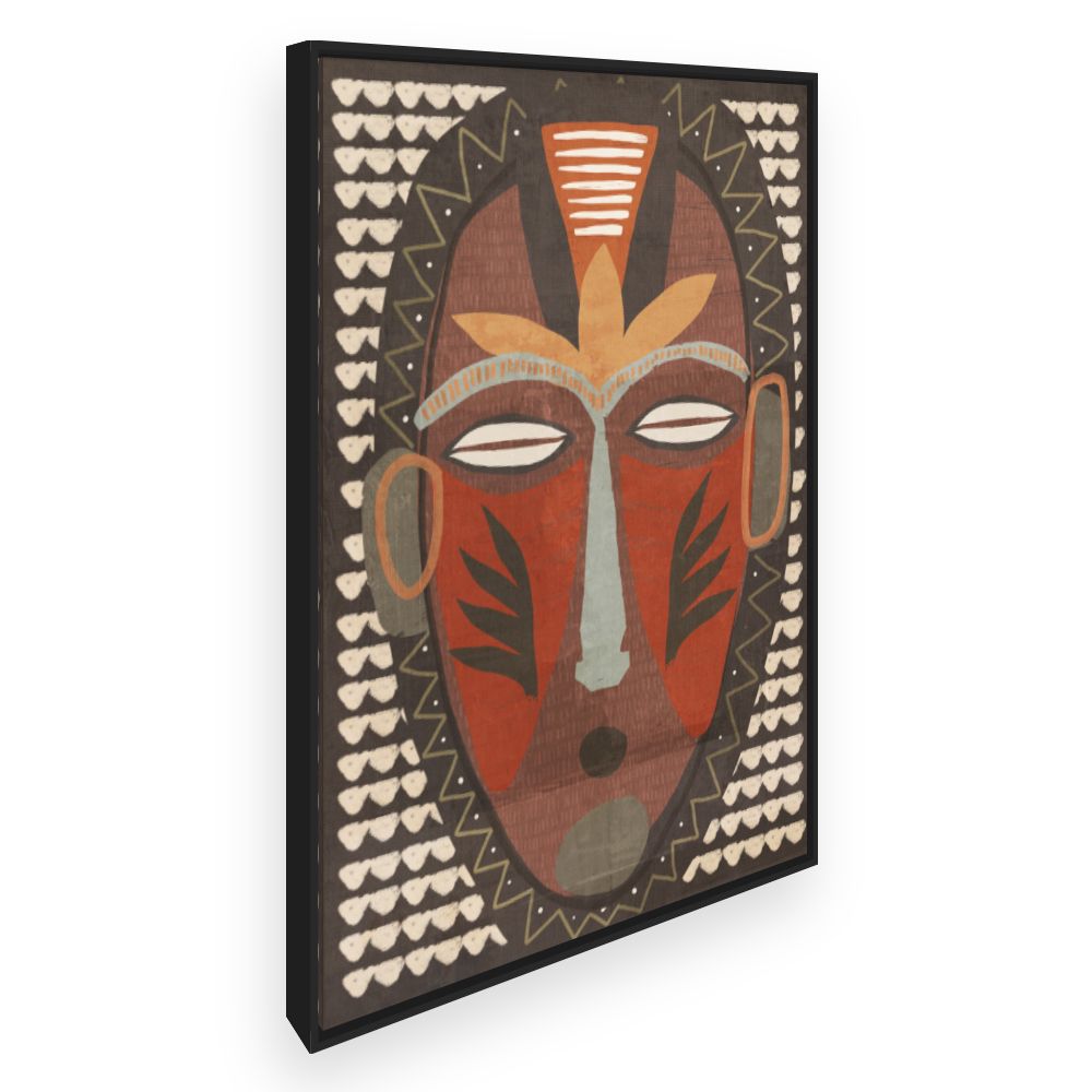 Toile Masque tribal vibrant
