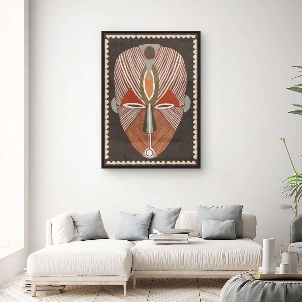 Tableau Masque tribal coloré