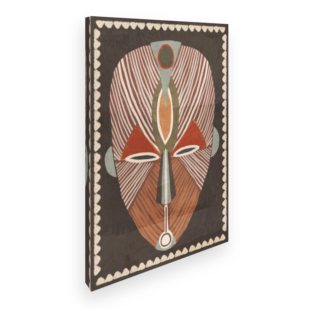 Toile Masque tribal coloré