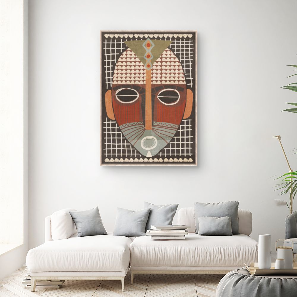 Tableau Masque tribal coloré