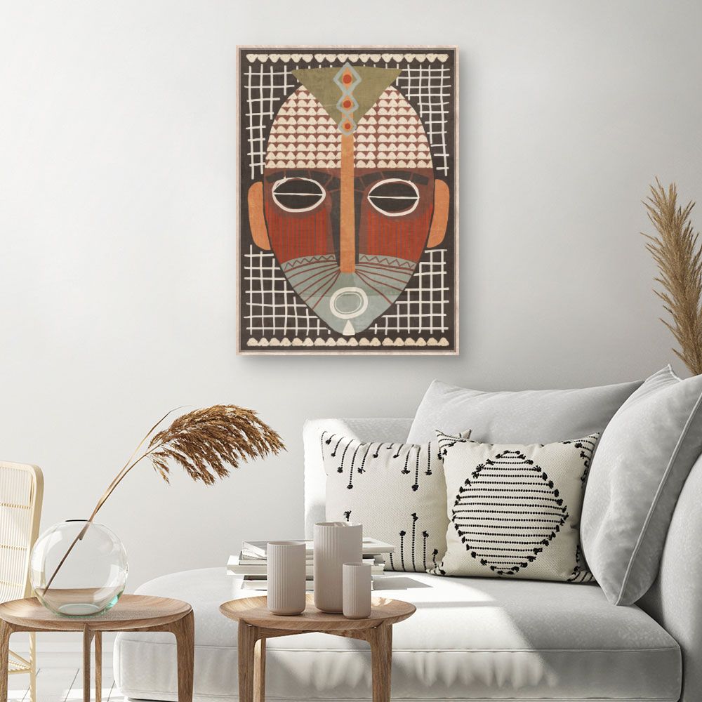 Tableau Masque tribal coloré