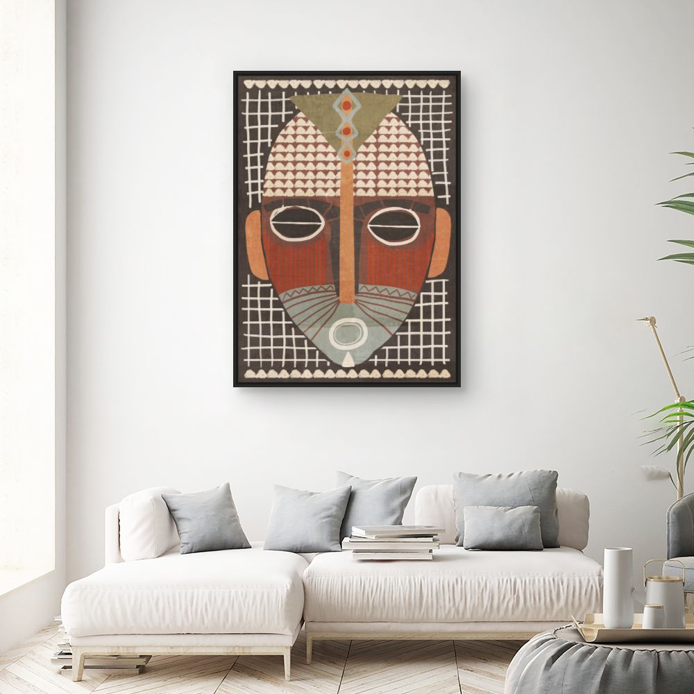 Tableau Masque tribal coloré