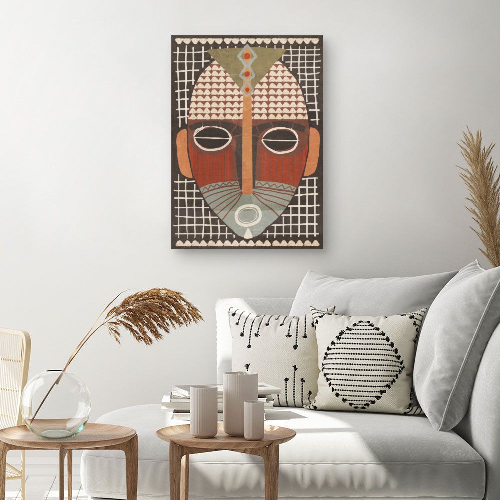 Tableau Masque tribal coloré