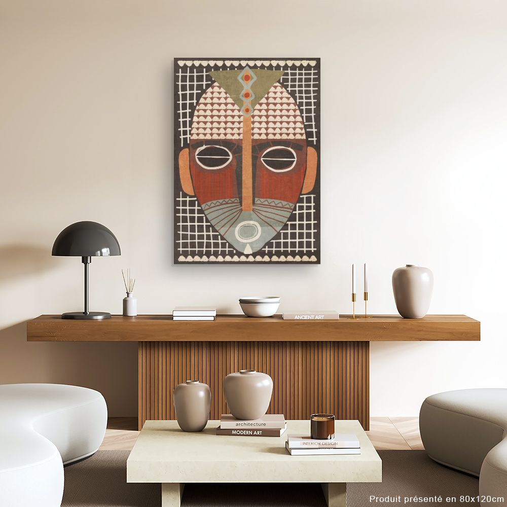 Tableau Masque tribal coloré