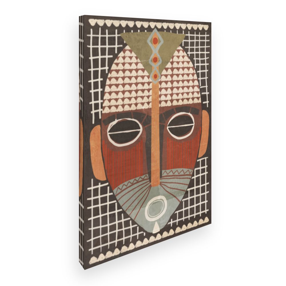 Toile Masque tribal coloré