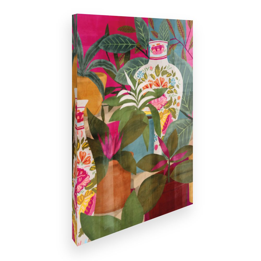 Toile Nature florale vibrante