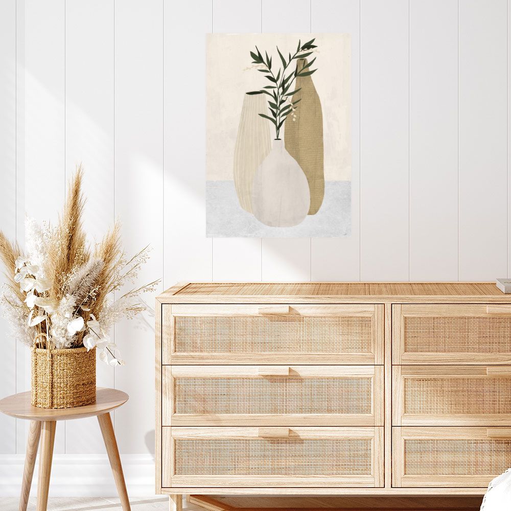 Affiche Élégance vases naturels