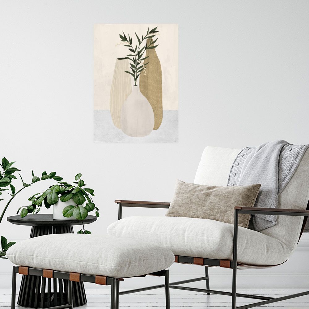 Affiche Élégance vases naturels