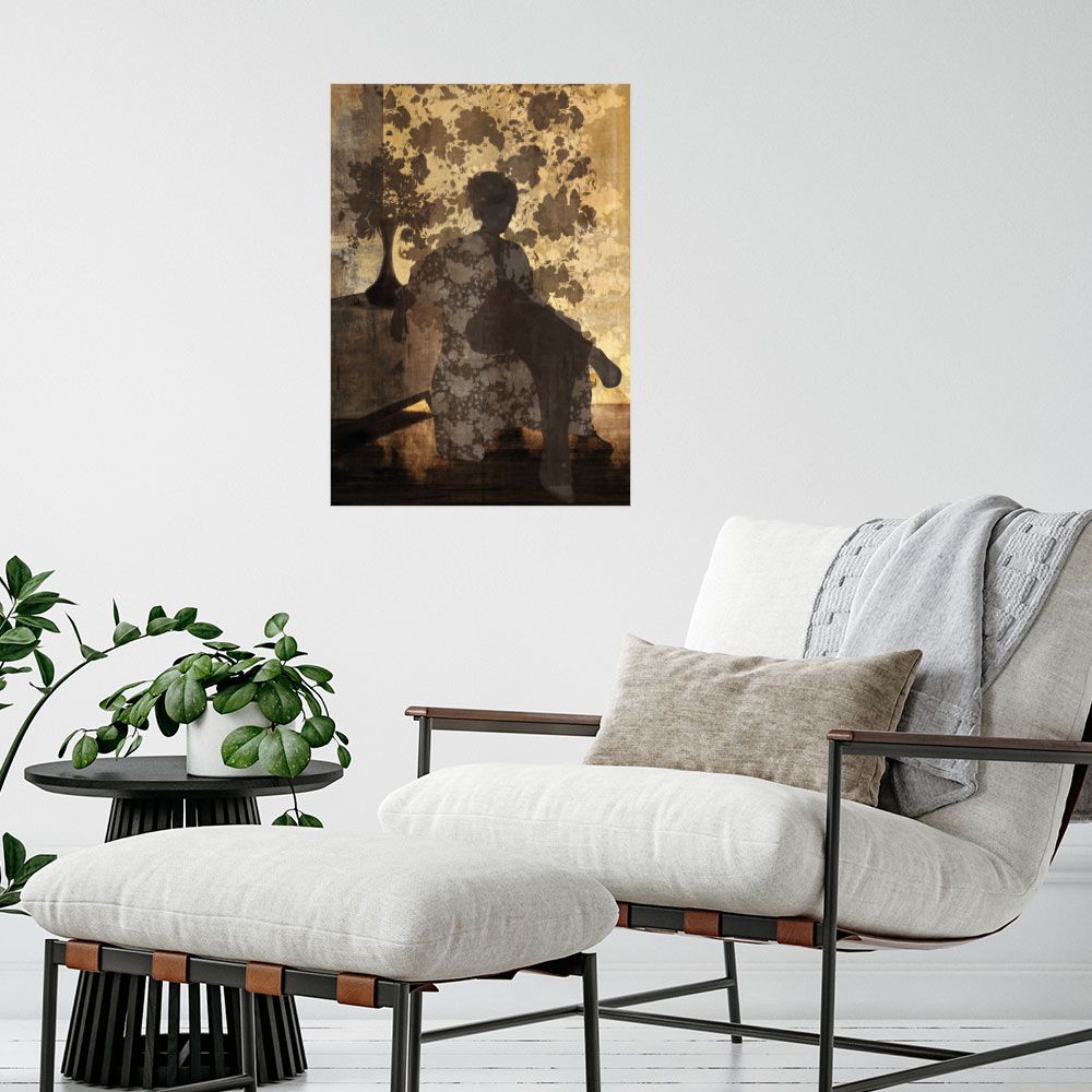 Affiche Silhouette florale élégante