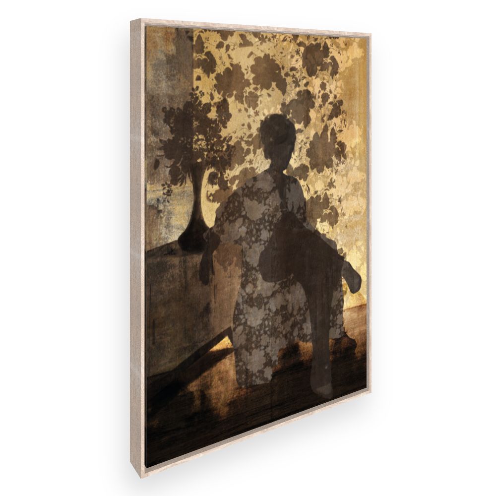 Toile Silhouette florale mystique