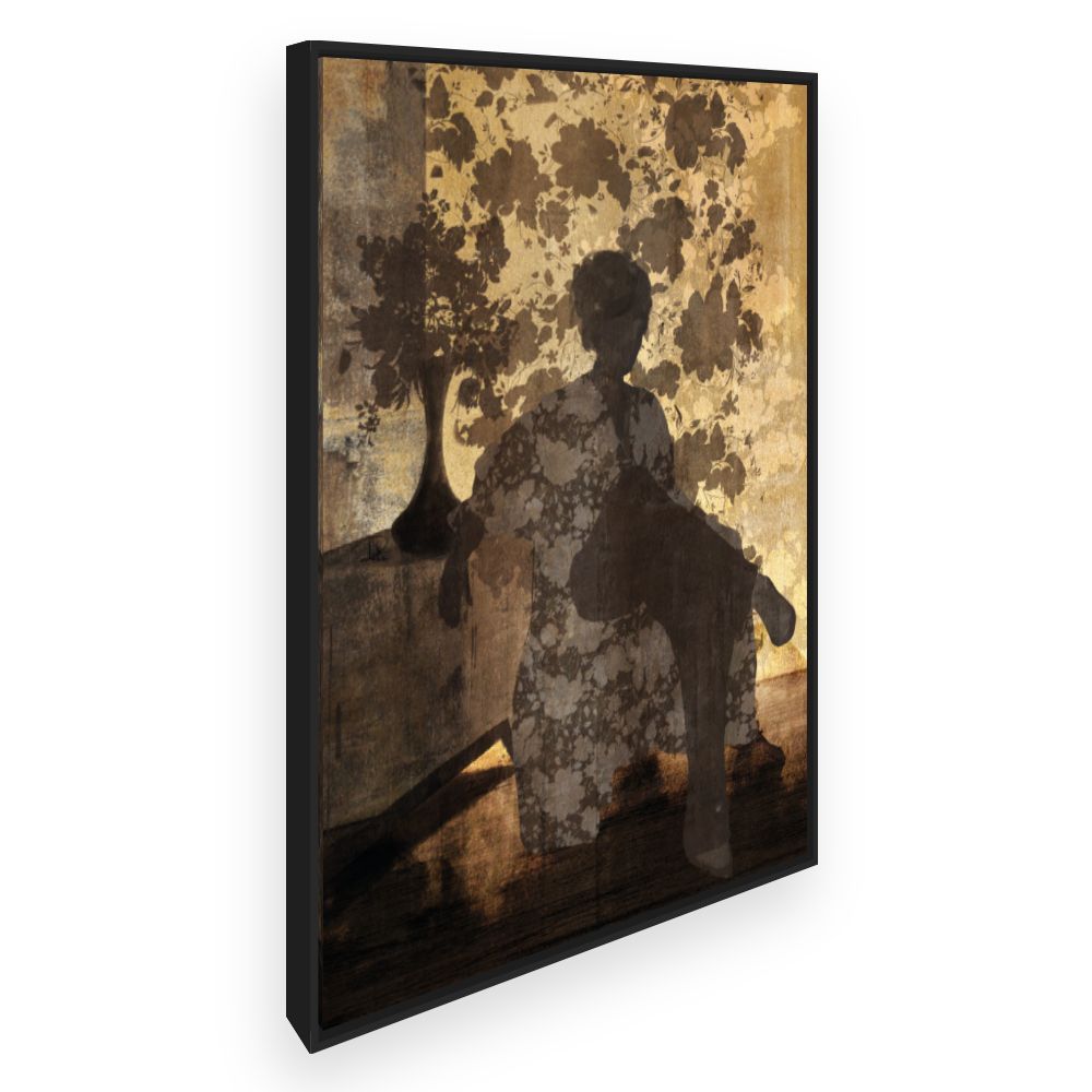 Toile Silhouette florale mystique