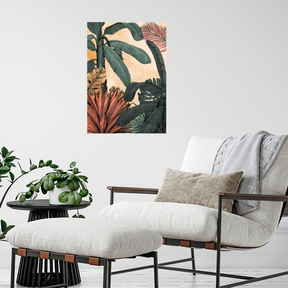 Affiche Feuillage exotique vibrant