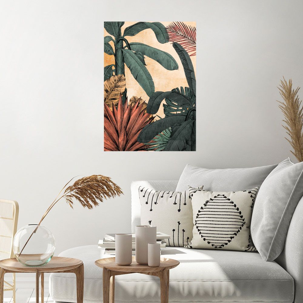 Affiche Feuillage exotique vibrant