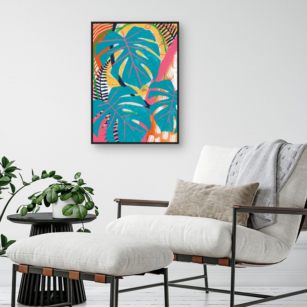 Tableau Feuillage exotique vibrant