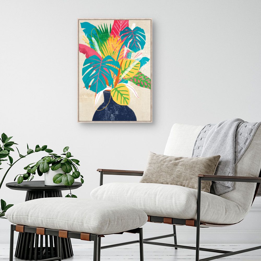 Tableau Feuillage exotique vibrant